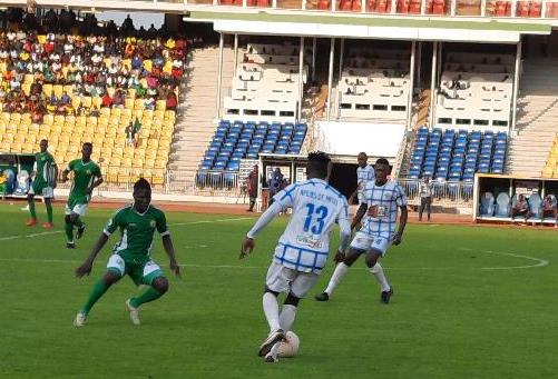 Yaoundé, le 7 juillet 2021. Stade Ahmadou Ahidjo. Apejes - Coton sport (1-0) (1)