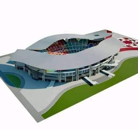 La maquette du stade en projet de construction à Dschang